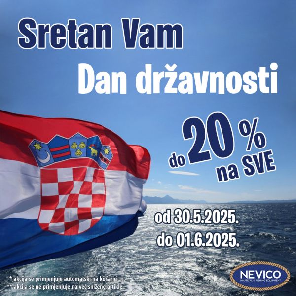 Sretan Vam Dan državnosti uz sniženja do 20% na cjelokupan asortiman!