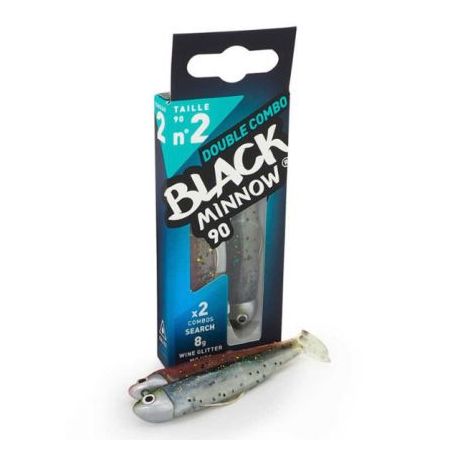 Bait Silicone Black Minnow 90 Fiiish Doubles Combos Off Shore