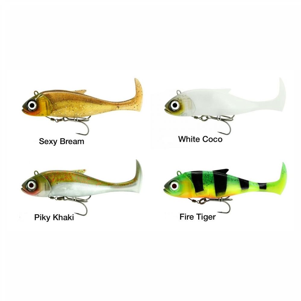 Leurre Fiiish Combo Blaster Shad No.1 - 13 Cm, 38 G Ajustable, Couleur Piky Kaki UV - 2
