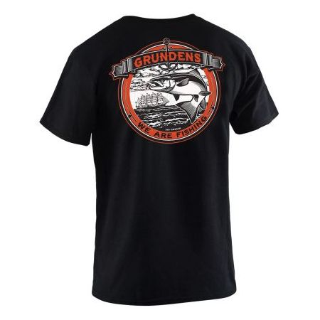 GRUNDENS CLASSIC SALMON BLACK T-SHIRT Price