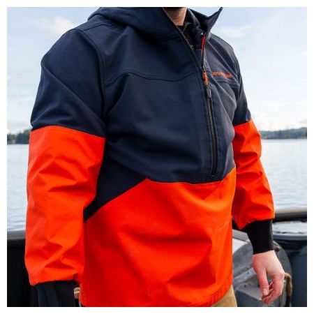 GRUNDENS JACKET FISHPICKING ANORAK NAVY-ORANGE price, sale