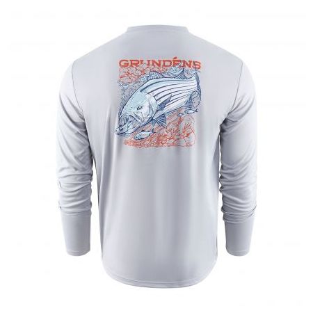 GRUNDENS MAJICA DUGI RUKAV STRIPED BASS LS TECH TEE STEEL GREY Cijena