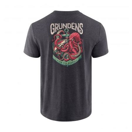 GRUNDENS MAJICA OCTO-TROUT SS T-SHIRT HETHER CHARCOAL cijena, akcija