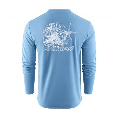 GRUNDENS TUNA TORPEDO LS TECH TEE CAPTAIN