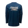 GRUNDENS MAJICA DRIFT BOAT LS TECH BLUE ABYSS