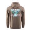 GRUNDENS SALMON TAILSCAPE HOODIE OTTER HEATHER